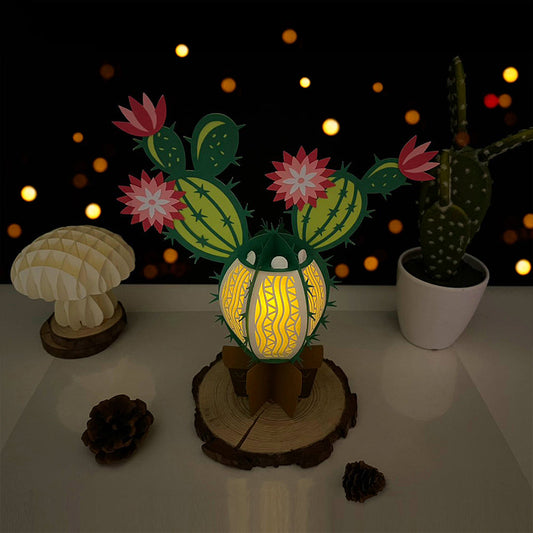 Cactus - 3D Paper Cut Lantern File - Cricut File -