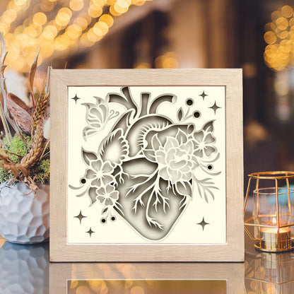 Heart 2 – 3D Paper Cut Shadow Box File - Cricut File - (8x8 inches) -