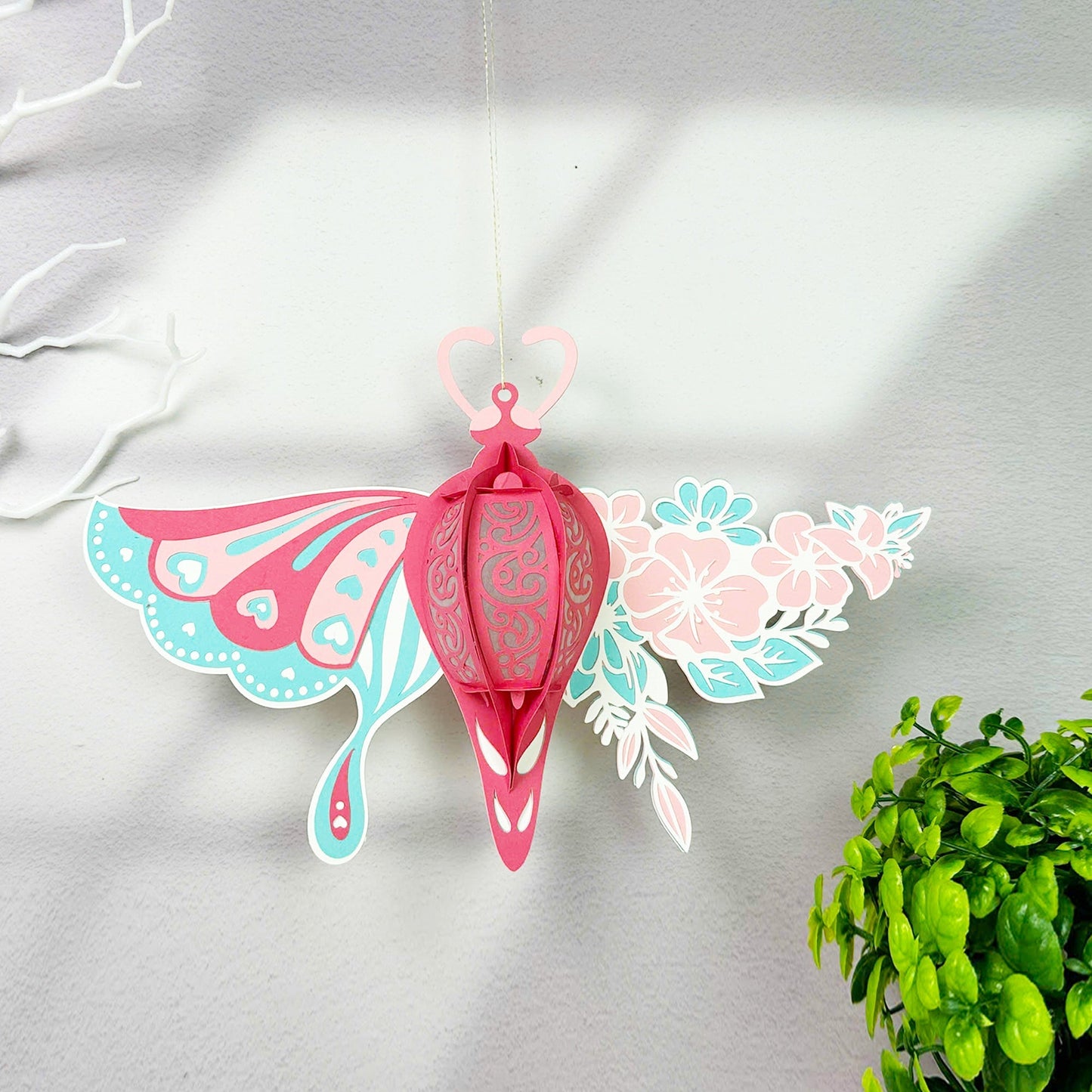 Butterfly Flower 2 - 3D Paper Lantern File - Cricut File  -