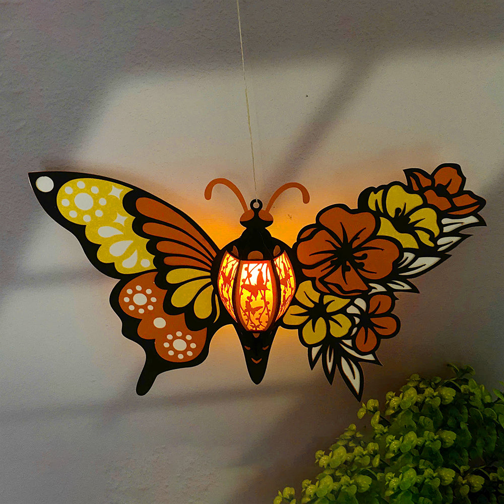 Butterfly Flower 3 - 3D Paper Lantern File - Cricut File  -