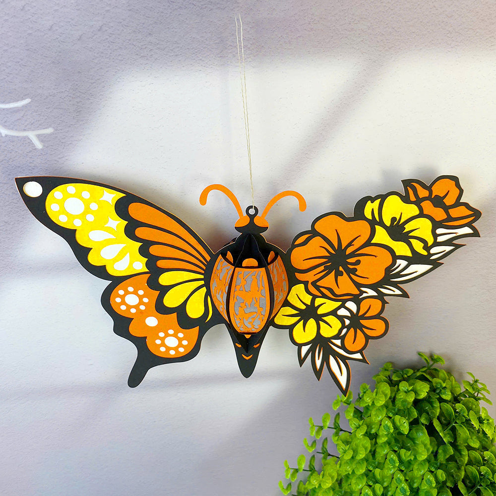 Butterfly Flower 3 - 3D Paper Lantern File - Cricut File  -