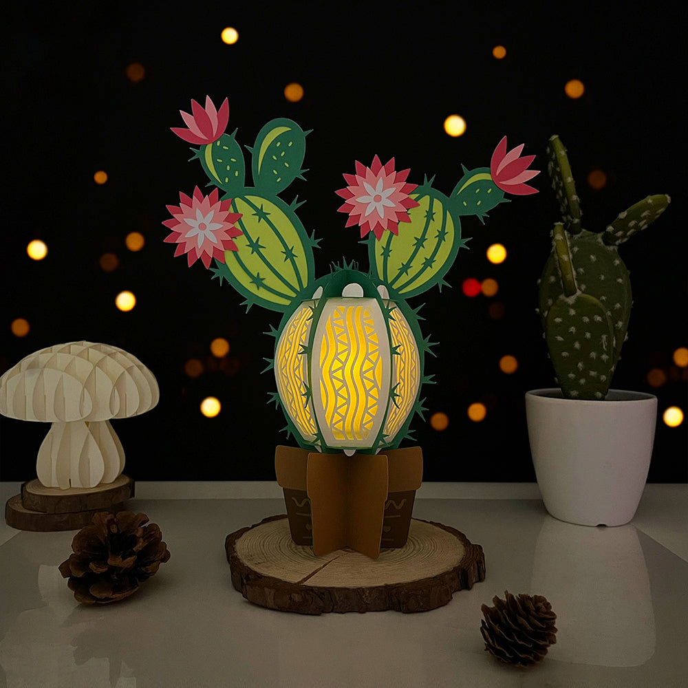 Cactus - 3D Paper Cut Lantern File  - Cricut File  -