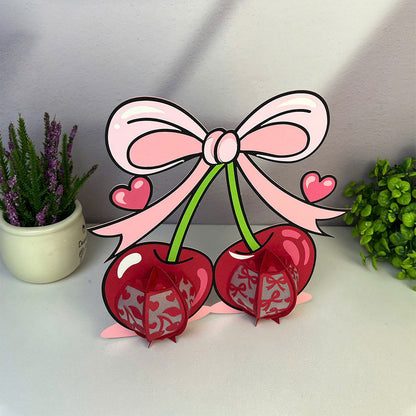 Cherry - 3D Fruit Paper Lantern File  - Cricut File  -