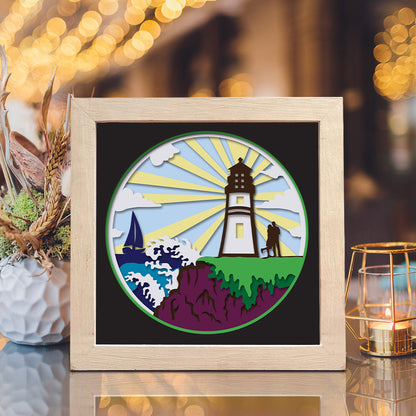 Lighthouse 6 – 3D Paper Cut Shadow Box File - Cricut File - (8x8 inches) -